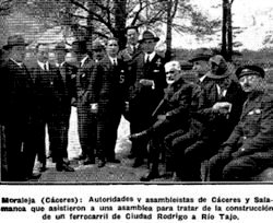 AUTORIDADES ASITENTES A LA ASAMBLEA DE MORALEJA. Mayo 1925 