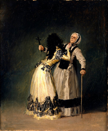 Francisco de  Goya. La duquesa de Alba y su duenÞa. Oleo sobre lienzo. 1795. Museo del Prado. Madrid