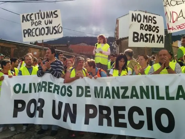 Manifestaci&oacute;n de los olivareros por un precio justo