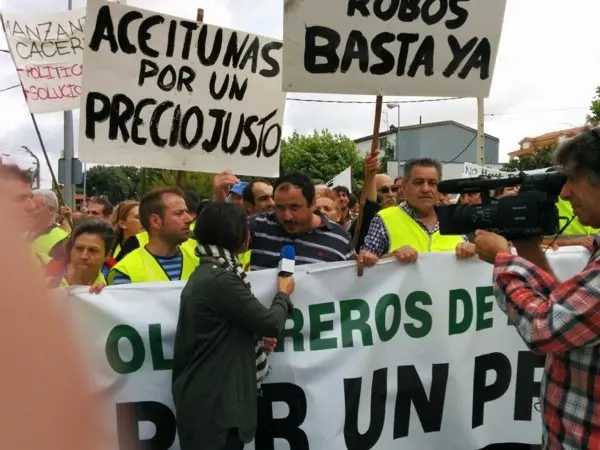 Manifestaci&oacute;n de los olivareros por un precio justo