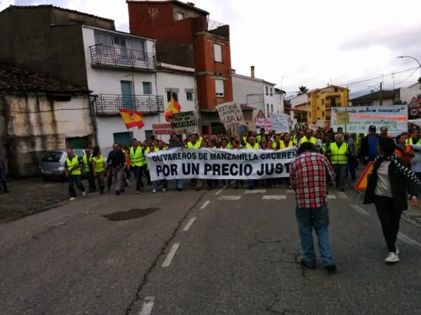 Manifestaci&oacute;n de los olivareros por un precio justo