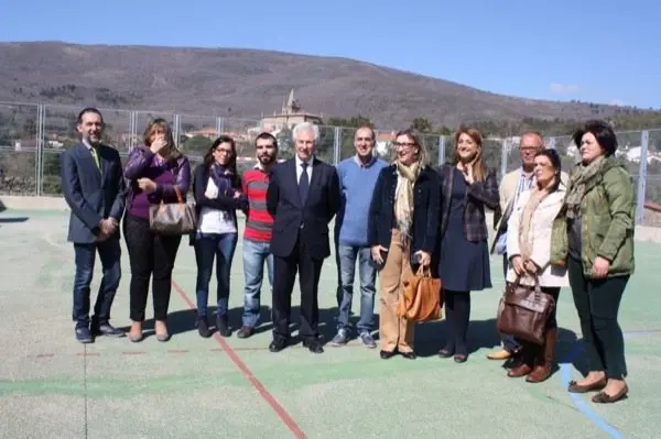 Imagen en las pistas deportivas del IESO Valles de Gata