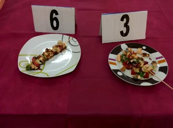 Las brochetas de los concursantes 3 y 6