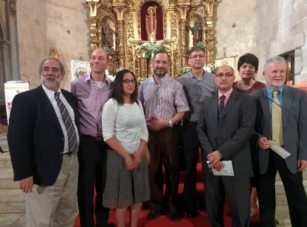 Representantes de la Iglesia Evangelica con miembros de la SBE y la Promotora Ling&uuml;istica