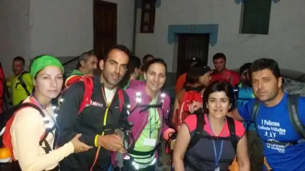 Los cinco magn&iacute;ficos en la III ruta 14 dos mil del club Valcorchero. La Sierra en los m&aacute;s alto. IMAGEN CEDIDA POR ANG&Eacute;LICA MONTEJO