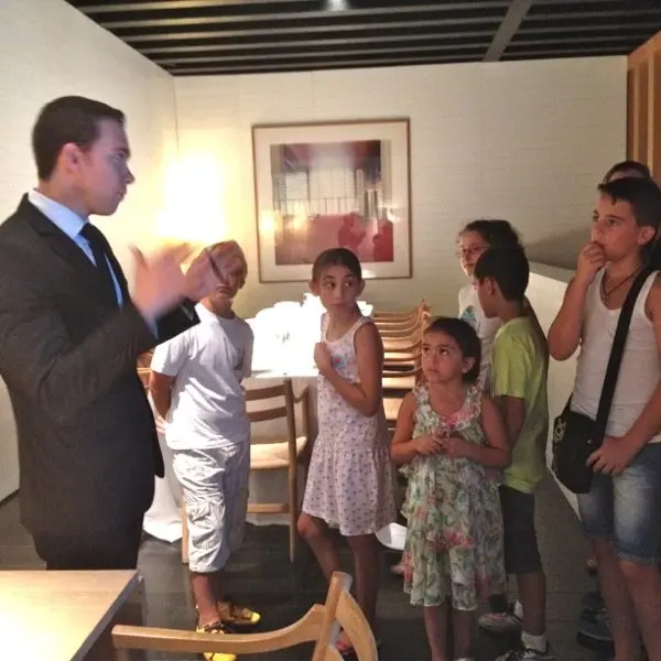 En el reservado del comedor Atrio