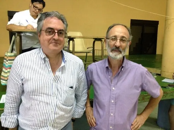 El coordinador del &Aacute;rea de Salud, Juan Carlos Parra, y el maestro Rafael Gir&oacute;n