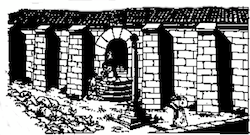 Convento del Esp&iacute;ritu Santo, Hoyos Dibujo de A. Flores