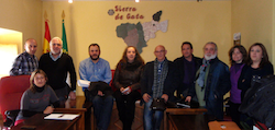 Participantes en la primera reuni&oacute;n oficial de Sierra de Gata Parque Cultural