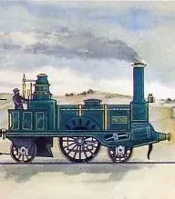 Locomotora de la primera liìnea espa&ntilde;ola (Barcelona-Mataroì 1848) la 