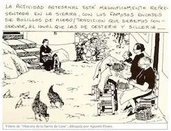 Viñeta de Historia de la Sierra de Gata, dibujada por Agustín Flores
