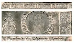 DETALLES DEL SELLO DEL TALLER DE RAMIRA PUERTO MORENO. ACEBO (CAěCERES)