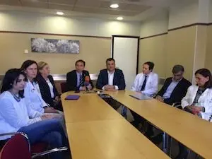 Rueda de prensa sobre el servicio de oncología del Hospital de Coria