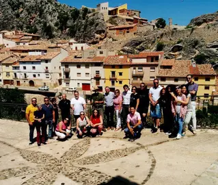 Participantes en el viaje de trabajo a los Parques Culturales maños