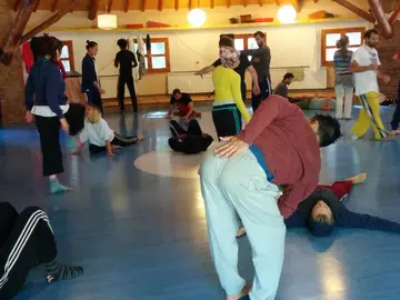 Alumnos del seminario impartido por el coreógrafo David Zambrano en Lalita