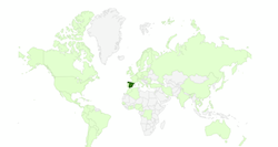 Pa&iacute;ses donde se lee www.sierradegatadigital.es