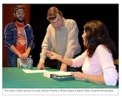 (Izq. a dcha) Javier Cerván, Julián Puerto y Rosa López Casero