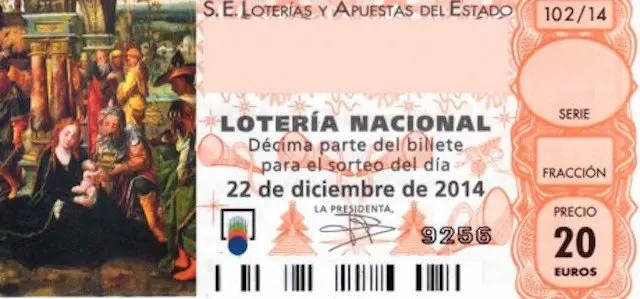 Décimo de Lotería de Navidad