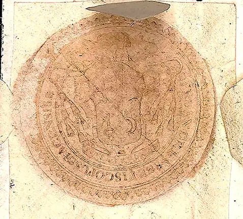Sello del obispo Andrés Pérez Bermúdez  