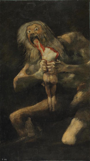 Francisco de Goya (1746-1828). _Saturno devorando a uno de sus hijos_