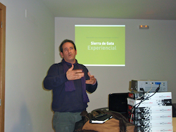 Antonio Aparicio durante su exposición