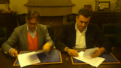Los alcaldes de Coria y Plasencia firman el convenio UNED