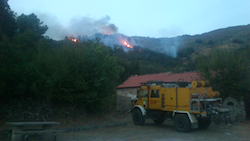Incendio en la zona del Espíritu Santo en Valverde del Fresno. 23/09/2013