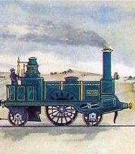 Locomotora de la primera liìnea española (Barcelona-Mataroì 1848) la 