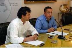 Emilio Borrega y Juan Luis Rodríguez durante la rueda de prensa