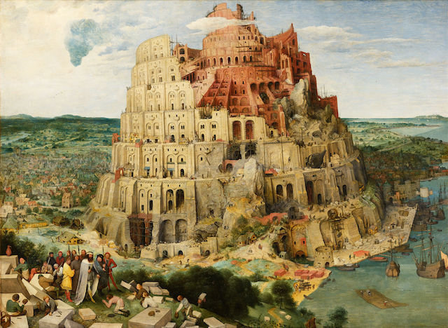 La Torre de Babel. Pintura al óleo sobre lienzo. Pieter Brueghel el Viejo.