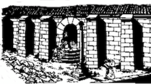Convento del Esp&iacute;ritu Santo, Hoyos Dibujo de A. Flores