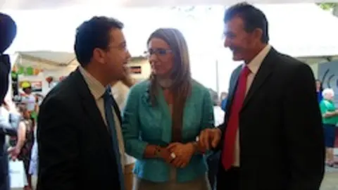 Cayuela con Teniente en la Feria Rayana