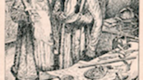 , Crist&oacute;bal Col&oacute;n charlando con Abraham Zacuto.png