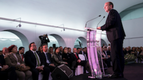 Monago en la entrega de premios Felipe Trigo