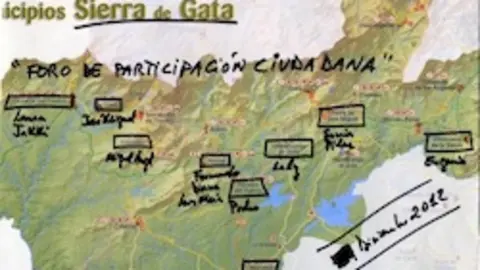 Cartel convocante a la reuni&oacute;n constituyente del Foro Ciudadano Sierra de Gata