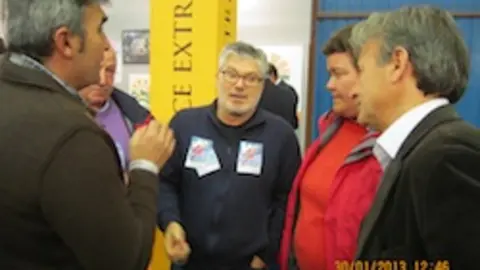 Pedro Tena, Jos&eacute; Cruz, Leonor Jim&eacute;nez y Pedro Escobar en Agroexpo