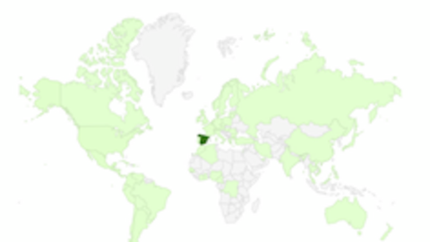 Pa&iacute;ses donde se lee www.sierradegatadigital.es