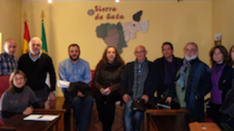 Participantes en la primera reuni&oacute;n oficial de Sierra de Gata Parque Cultural