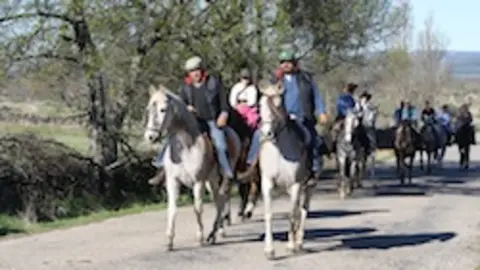 Concentraci&oacute;n de caballistas en la Sierra. PINCHA JLF