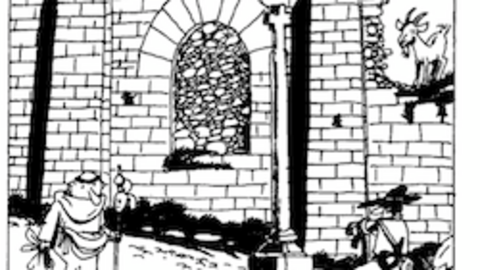 Convento de Hoyos dibujado por Agust&iacute;n Flores