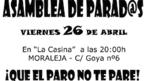 Asamblea de parados organizada por el Frente C&iacute;vico Sierra de Gata