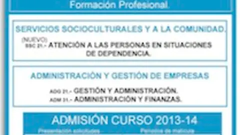 Plazos de matr&iacute;cula para cursar FP en el IES J&aacute;lama