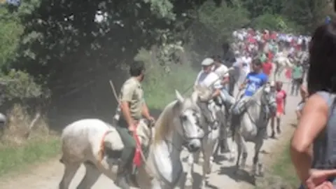 Jinetes serranos en Navasfrias el pasado a&ntilde;o. 
