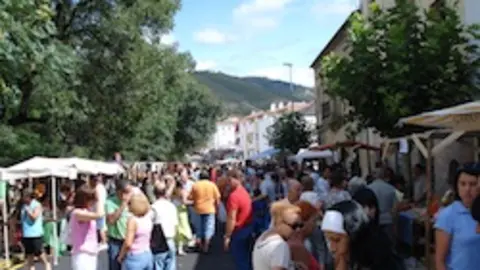Mercado artesanal en las Fiestas de Valverde del 2012