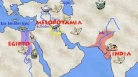 Mapa de situaci&oacute;n de Mesopotamia