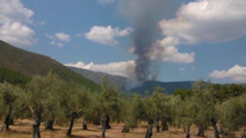 Incendio del 6 de septiembre en el alto de Las Pilas imagen de José Carlos García.