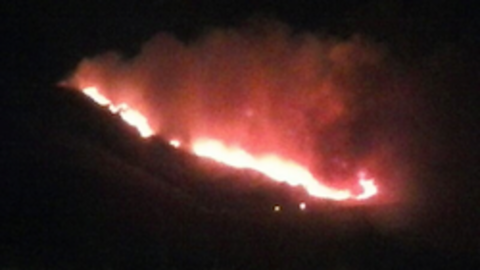 Incendio en Valverde la noche del 11 de septiembre.