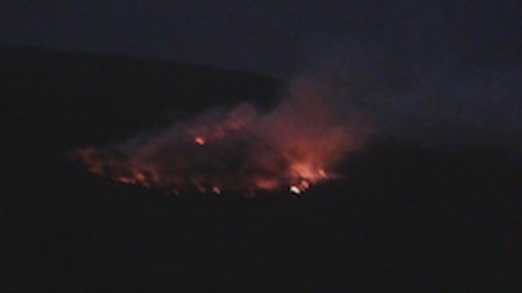 Incendio en Trevjo el pasado día 18 IMAGEN DE PILAR PINTO