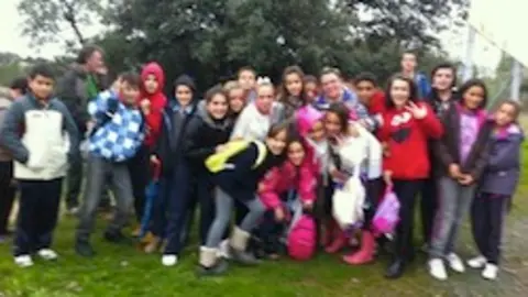 Jovenes grulleros en la I Jornadas ornitol&oacute;gicas de Moraleja