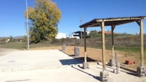 Zona del futuro aparcamiento de autocaravanas en Moraleja